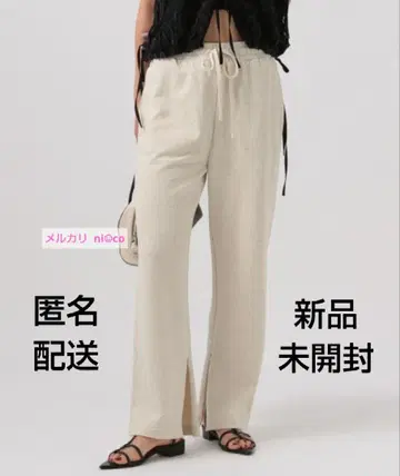 BAYFLOW 지퍼 스웨트 팬츠 아이보리 즉시 구매 가능