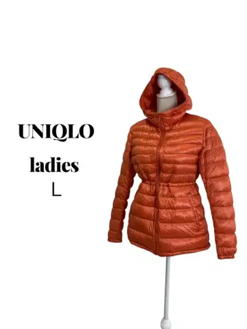 유니클로 울트라 라이트 다운 허리 마크 오렌지 L