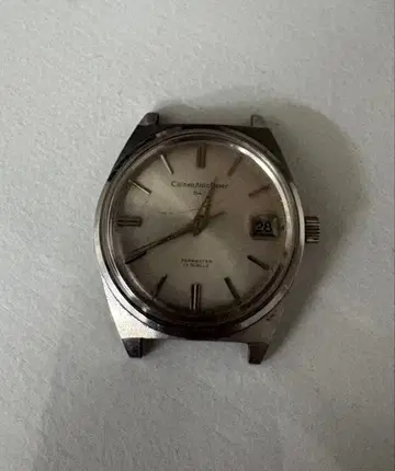 시티즌 오토 데이터 540 자동 와인딩 손목시계 실버 다이얼