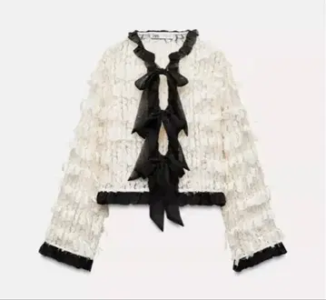 ZARA 프린지 콤비 자켓