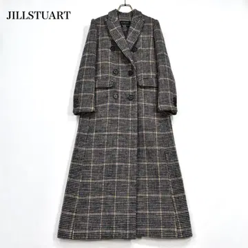 질 스튜어트 레니 체크 롱 체스터 코트