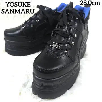 미사용 YOSUKE 요스케산마루 통굽 스니커즈 로우컷 블랙