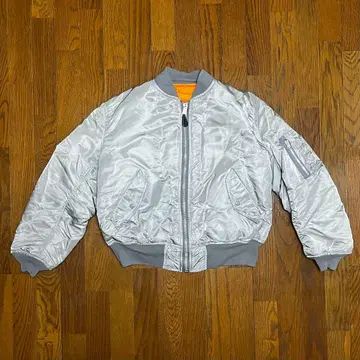 90s 실버 MA-1 플라이트 자켓 데드스탁