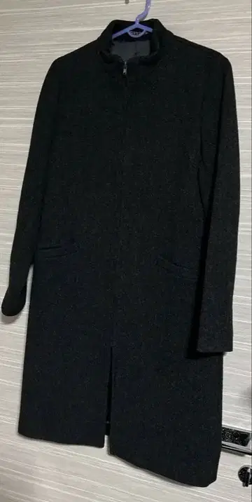 INED 롱 코트 블랙