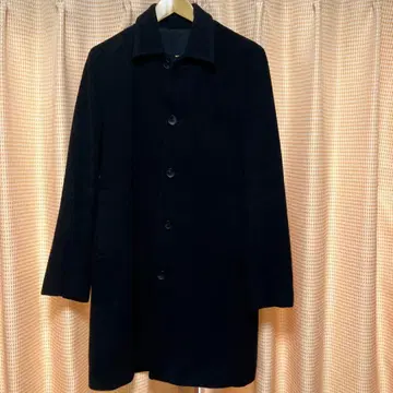 STUDIOUS 캐시미어 혼방 스텐카라 코트 블랙