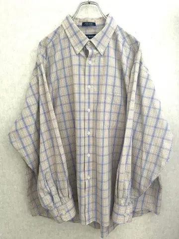 CHAPS 랄프 로렌 체크 셔츠 XL 베이지 봄/가을