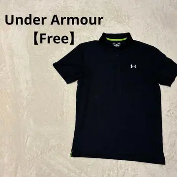 언더아머 [Free] 블랙 반팔 피케 셔츠 스포츠 골프