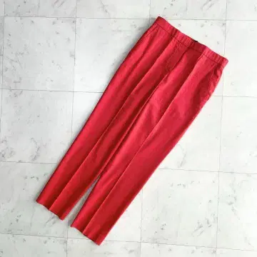 띠어리 팬츠 린넨 스트레치 빨간색 레드 0