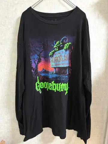 구제 의류 GOOSEBUMPS 몬스터와 비밀의 책 영화 무비T셔츠 L