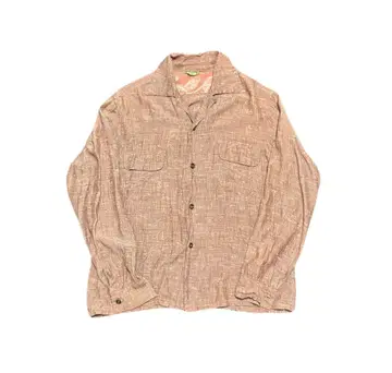 50s california  vintage 레이온 셔츠 오픈 카라