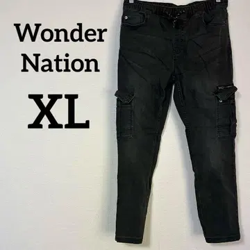 Wonder Nation [ XL ] 블랙 카고 팬츠 여성용