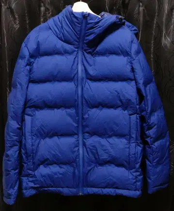 유니클로 심리스 다운 후드티 XL 네이비 파랑