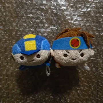 CAPCOM 카프코롱 마스코트 봉제 인형 록맨 에그제 빛열투 2점