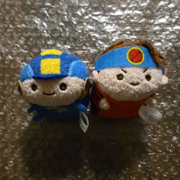 CAPCOM 카프코롱 마스코트 봉제 인형 록맨 에그제 빛열투 2점