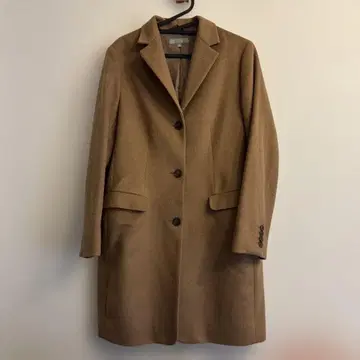 유니클로 브라운 울 캐시미어 체스터 코트 XL