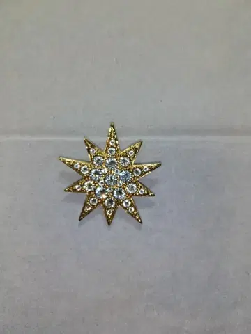 골드 별 모양 브로치 크리스탈풍