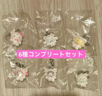 산리오 포근포근 스노우 마커 액세서리 6종 컴프