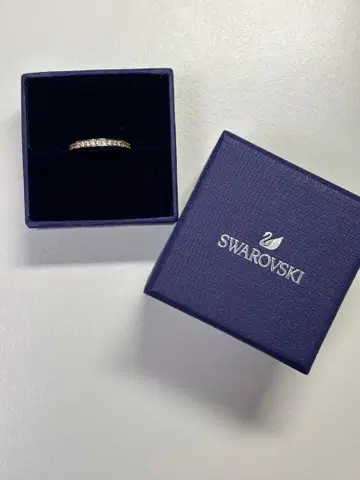 스와로브스키 크리스탈 반지 핑크 골드 50 사이즈