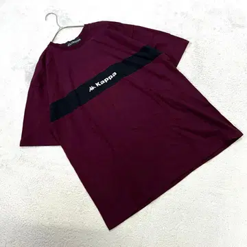 [ 카파 ] ( L ) T셔츠 남성용 버건디 스포츠 운동 캐주얼 반팔