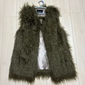 이에나 퍼 베스트 레리움 후드티 자켓 스타일 믹서기 니트