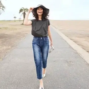 레드카드 PLST 별주 Synchronicity 테이퍼드 데님 팬츠