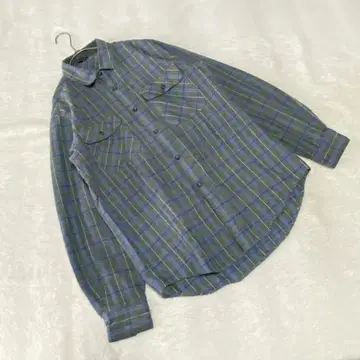 EK3943 [몽벨] 플란넬 셔츠 [M] 체크 무늬 포켓 있음 아웃도어