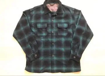 TOWNCRAFT 옴브레 블랙 레이온 긴팔 셔츠