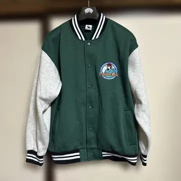 RED CAP GIRL LAIDBACK 바시티 자켓