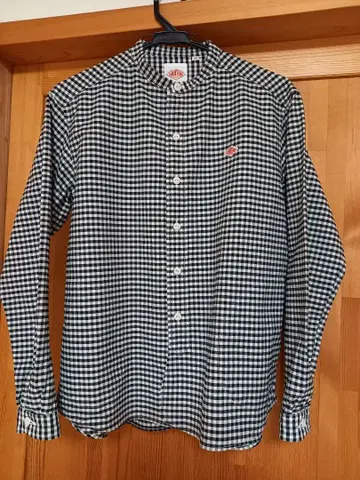 새상품급 단톤 노카라 셔츠 깅엄 체크