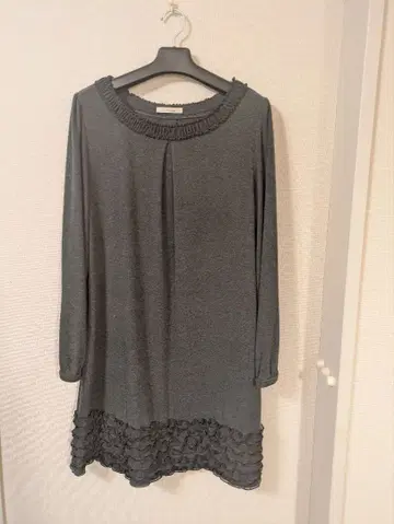 Rose Tiara 그레이 니트 원피스