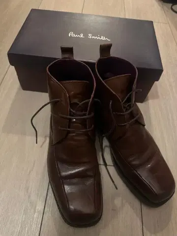 Paul Smith 브라운 레이스업 부츠 사이즈 7