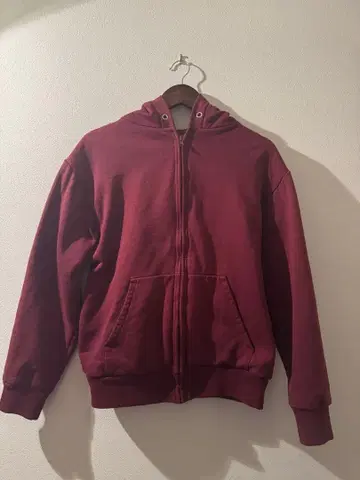 버건디 풀 집업 후드티 CAMBER usa제