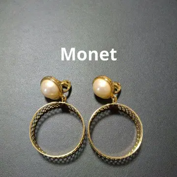 MONET 모네 귀찌 빈티지 펄 후프 시스루