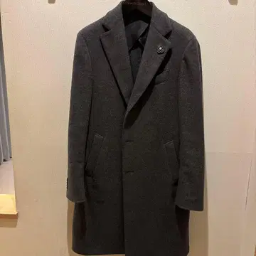 라르디니 그레이 체스터 코트 플라워 핑 포함