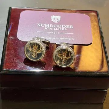 슈뢰더 SCHROEDER 시계 기계 장치 밸런스 휠 디자인 커프스