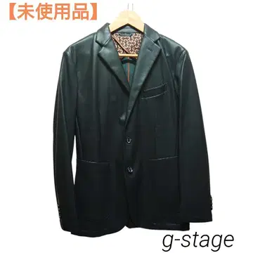 [ 미사용품 2.6만 ] g-stage 페이크 가죽 자켓 M 블랙