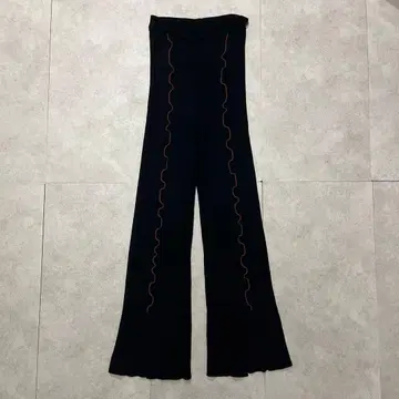 soduk 리브 니트 플레어 팬츠