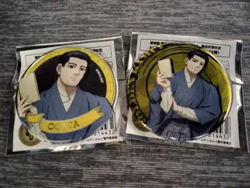 골든 카무이 메이지 마을 체류기 메탈릭 캔뱃지 오가타 세트