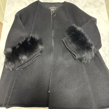 퍼 케이프 코트 판초 코트