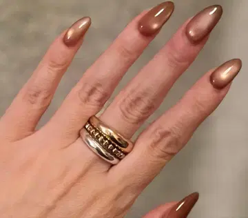 요건 레일 실버 골드톤 투톤 반지 3세트 16호