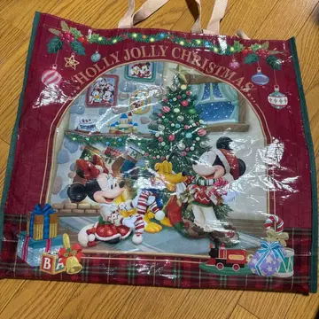 미키 미니 크리스마스 토트백 쇼핑백 L