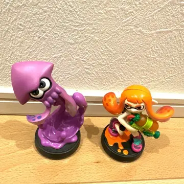 레어 amiibo 스프라툰 걸 이카 네온 퍼플 2체 세트