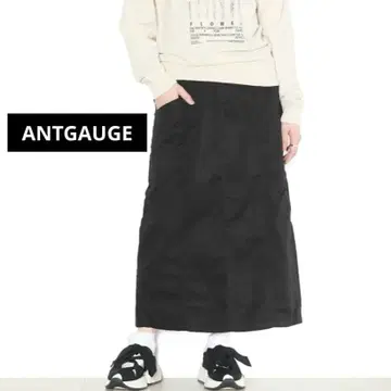 ANTGAUGE 아토게이지 세미롱 이지 스커트 블랙 M