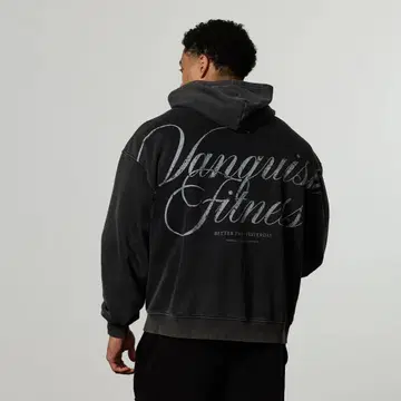 VANQUISH FITNESS JBeast 모델 V2 워시드 후드티