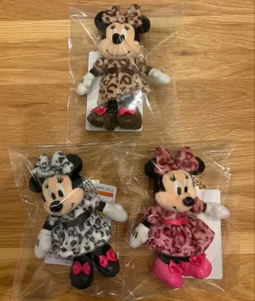 미니 봉제 인형 참 디즈니 레오파드 무늬 3종