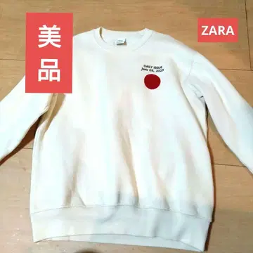 ZARA 맨투맨 긴팔 트레이닝복 화이트 남성용