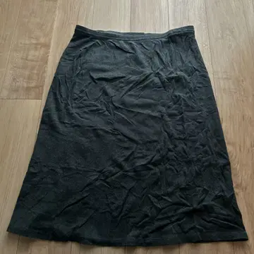 Lands' End 다크 그레이 미디 스커트 XL