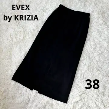EVEX by KRIZIA 롱 스커트 38 블랙 안감 슬릿