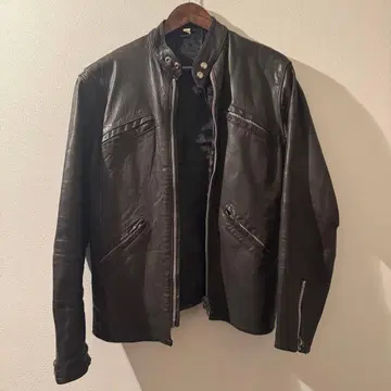 가죽 라이더 자켓 사이즈 42 다크 브라운 캐나다제
