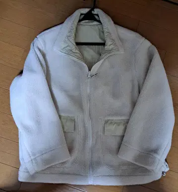 리버서블 자켓 보아 플리스 자켓 프리 아이보리 화이트